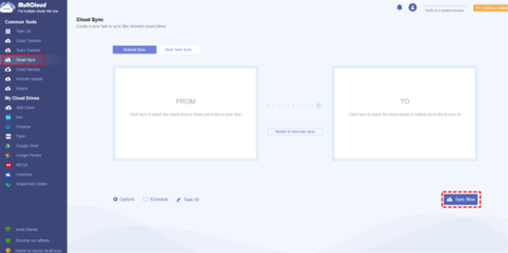How to Sync Data between Cloud Services with MultCloud
