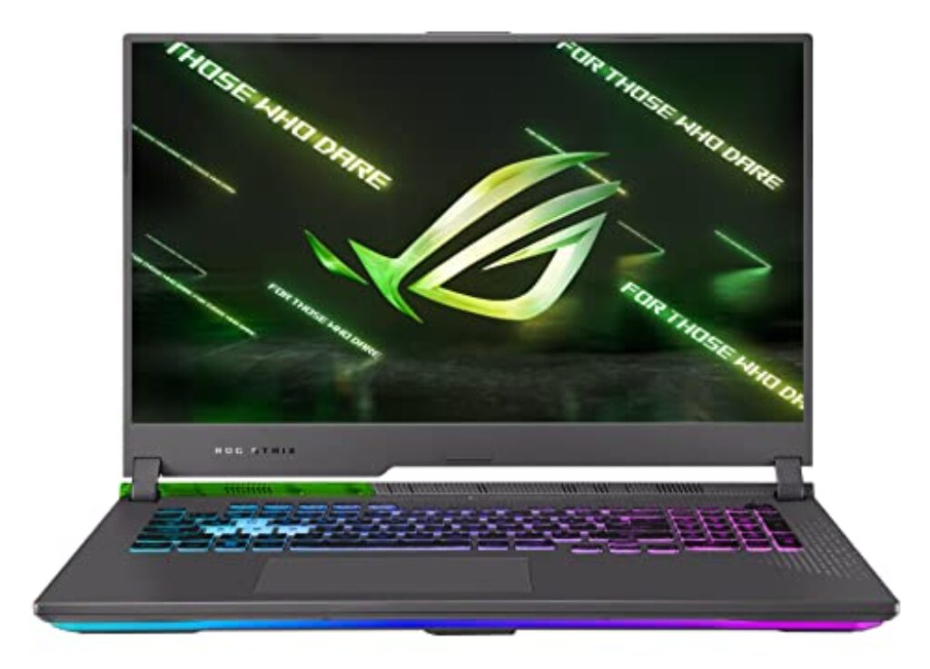 ASUS ROG Strix G17 (2022), 17.3-inch (43.94 cms) FHD 144Hz, AMD Ryzen 7-6800H, RTX 3050 4GB Graphics, Gaming Laptop (16GB/512GB SSD/Windows 11/Green/2.5 Kg), G713RC-HX021W