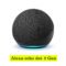Echo Dot (4th Gen, Black) Combo with Wipro 9W LED Smart